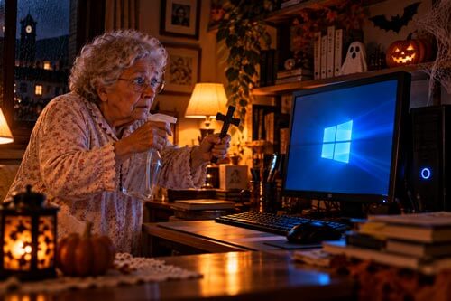 Il PC Che Si Accende Da Solo: Nonna Convoca il Prete: nonna spaventata dal computer