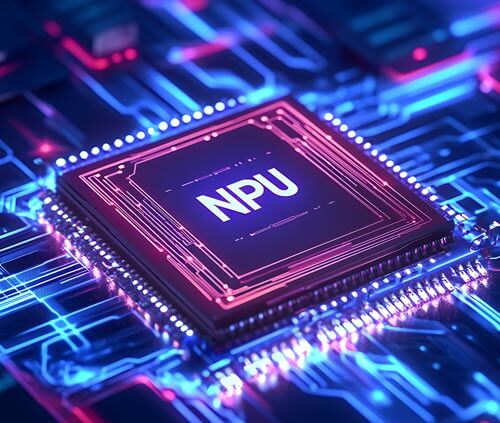 Computer AI: processore computer NPU con intelligenza artificiale