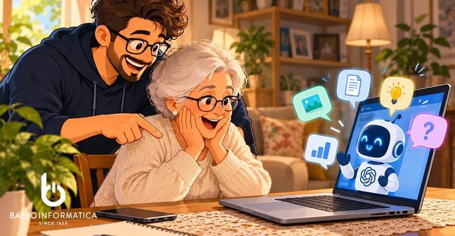 Cos'è l'Intelligenza Artificiale in Parole Semplici: nipote che spiega alla nonna